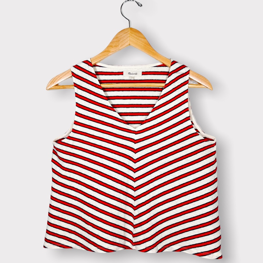 Madewell Chevron Stripe Swingy Tank Top